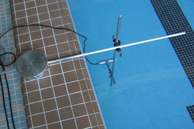 Underwater Video Cameras positioned up the pool allow for a continuous view of the swimmer