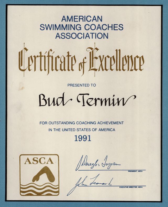 American Swimming Coaches Association Award